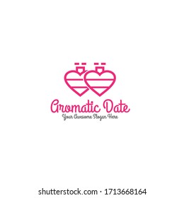 Diseño del logotipo de chat de citas aromáticas