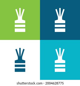 Aromatic Flat four color minimal icon set