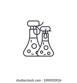 Aromatic oils linear icon concept. Aromatic oils line vector sign, symbol, illustration.