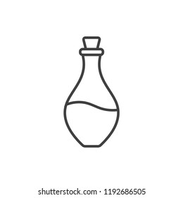 Aromatic Spa oil bottle line icon.