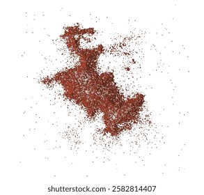 Aromatic spices: isolated pepper, paprika, cayenne, chili, powder. Natural ingredients for culinary, Indian and Mexican cuisine. Spicy, flavorful taste, perfect for seasonings. Png	