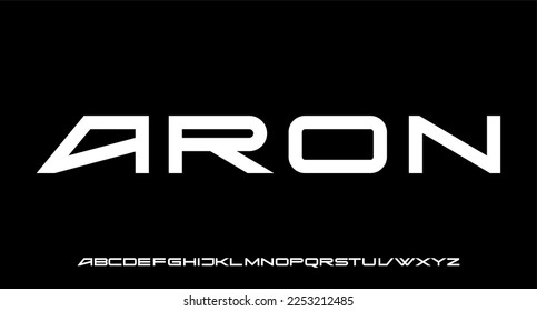 ARON modern futuristic modern geometric font