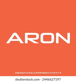 ARON modern futuristic modern geometric font