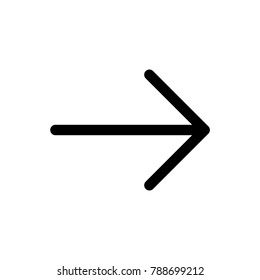 Aroow Icon For Simple Flat Style Ui Design.