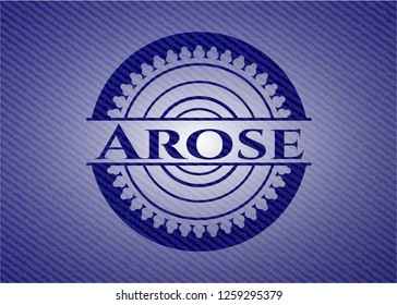 Arose badge with jean texture