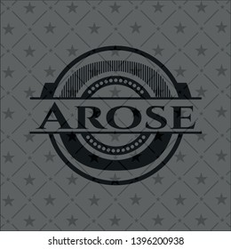 Arose black badge. Vector Illustration. Detailed.
