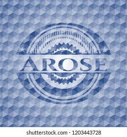 Arose blue hexagon emblem.