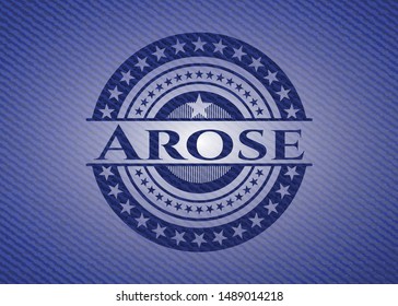 Arose with jean texture. Vector Illustration. Detailed.