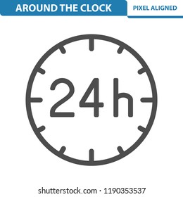 Around The Clock Icon. Professional, pixel perfect icon, EPS 10 format.