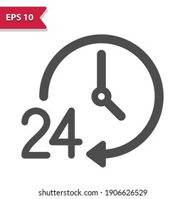 Around The Clock Icon. Professional, pixel perfect icon, EPS 10 format.