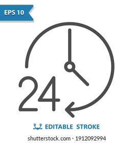 Around The Clock Icon. Professional, pixel perfect icon, EPS 10 format.