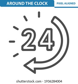 Around The Clock Icon. Professional, pixel perfect icon, EPS 10 format.