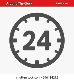 Around The Clock Icon. Professional, pixel perfect icons optimized for both large and small resolutions. EPS 8 format.