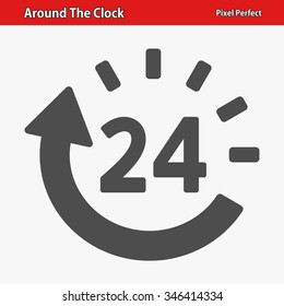 Around The Clock Icon. Professional, pixel perfect icons optimized for both large and small resolutions. EPS 8 format.