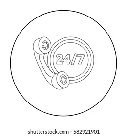 Around the clock icon of vector illustration for web and mobile