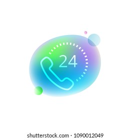 Around the clock neon icon