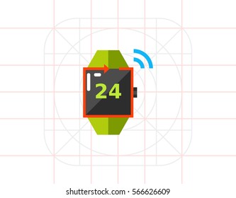 Around Clock Service Concept Icon