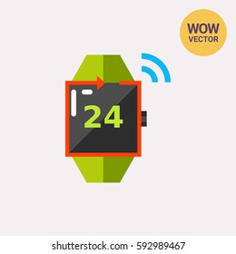 Around Clock Service Concept Icon