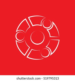 around friends circle Icon Vector Illustration