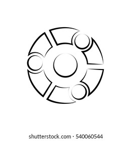 around friends circle Icon Vector Illustration