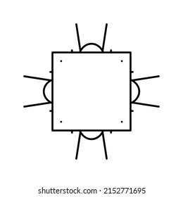 around lighting equipment line icon vector. around lighting equipment sign. isolated contour symbol black illustration