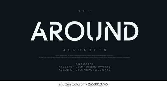 Around modern stylish typography letter logo design