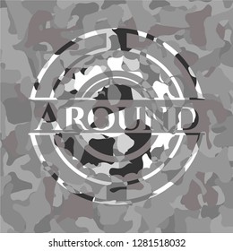 Around on grey camo texture