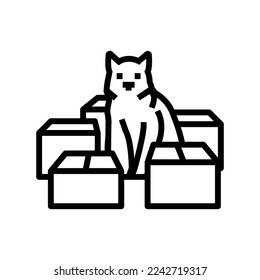 around preposition english line icon vector. around preposition english sign. isolated contour symbol black illustration