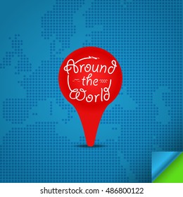Around the world concept. Design template