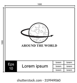 Around the world icon.