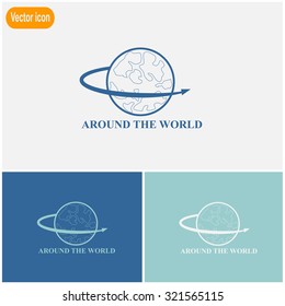 Around the world icon.