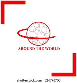 Around the world icon.
