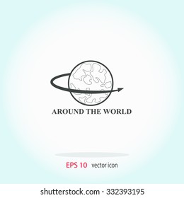 Around the world icon.