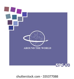 Around the world icon.
