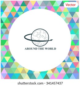 Around the world icon.