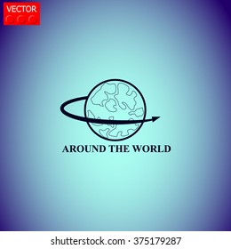 Around the world icon.
