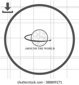 Around the world icon.