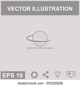 Around the world icon.