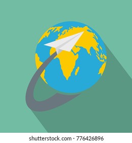 Around the world icon. Flat illustration of around the world vector icon for web