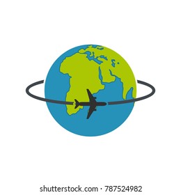 Around world icon. Flat illustration of around world vector icon isolated on white background