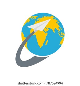 Around the world icon. Flat illustration of around the world vector icon isolated on white background