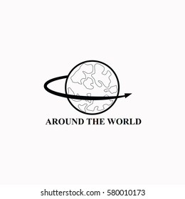 Around the world  icon. Vector design.