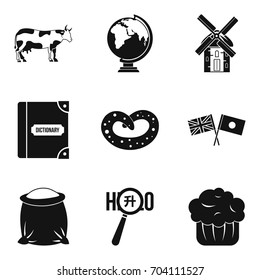 Around the world icons set. Simple set of 9 around the world vector icons for web isolated on white background