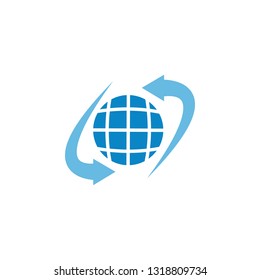 Around the world illustration