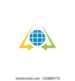 Around the world illustration