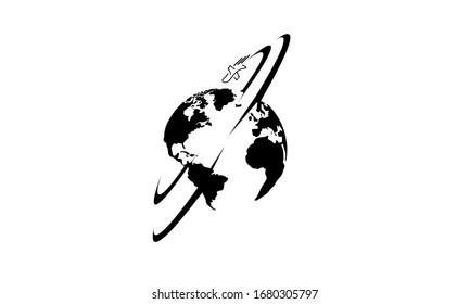 alrededor del mundo del vector del logotipo de ilustración