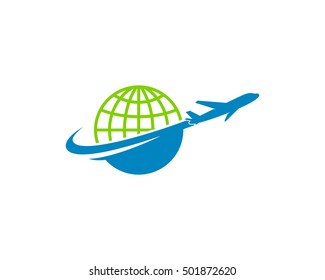 Around World Travel Logo Design Template