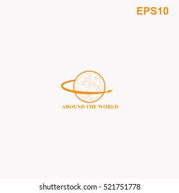 Around the world vector icon