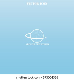 Around the world vector  icon.