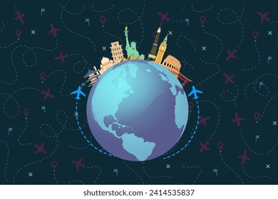 Around the World in Vectors: Tourism Landmarks Collection